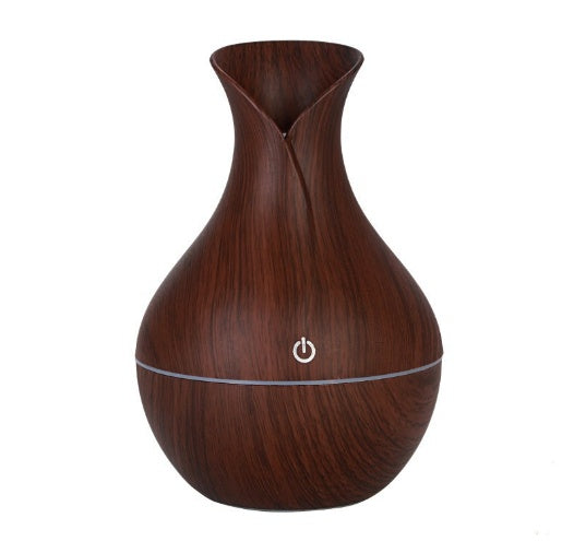 Wood Grain Colorful Lamp Mushroom Humidifier Aroma Diffuser