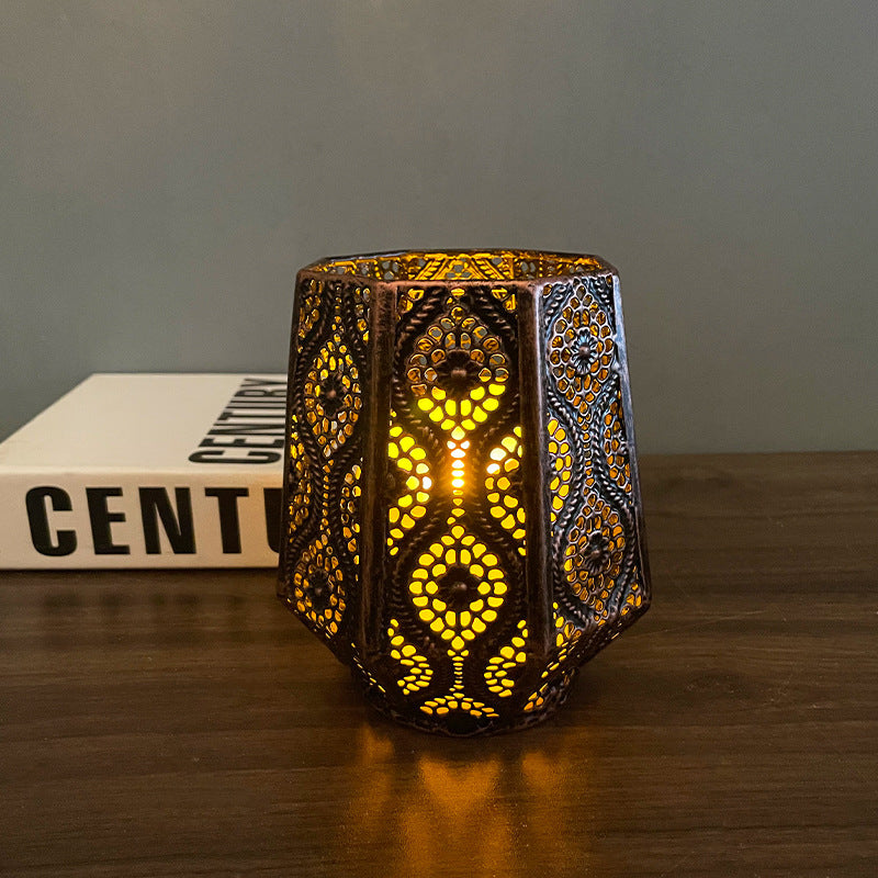 Morocco Candle Holder Retro Hollow Pattern