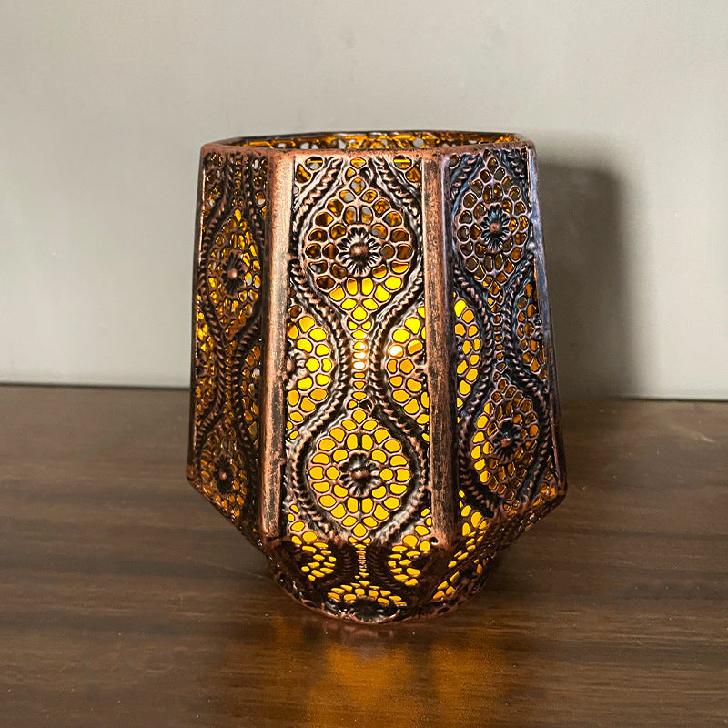 Morocco Candle Holder Retro Hollow Pattern