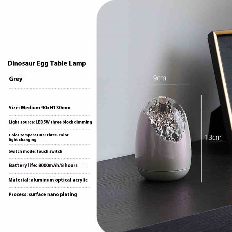 Egg-shaped Crystal Texture Cute Atmosphere Table Lamp