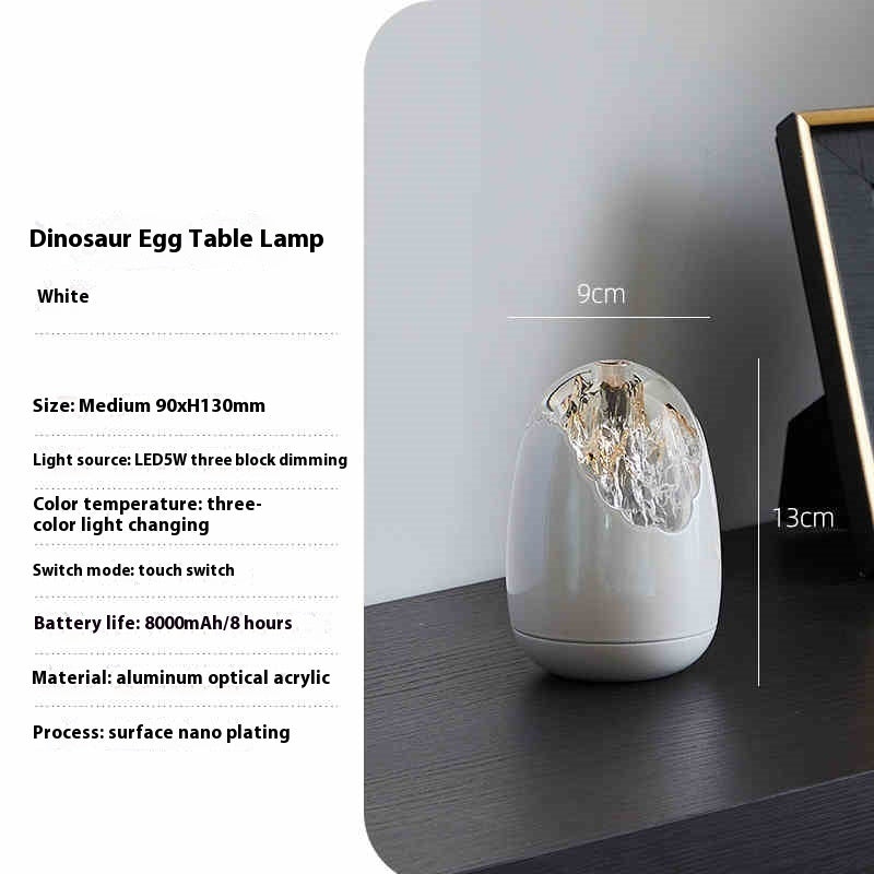 Egg-shaped Crystal Texture Cute Atmosphere Table Lamp