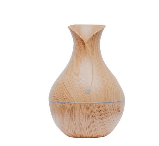 Wood Grain Colorful Lamp Mushroom Humidifier Aroma Diffuser